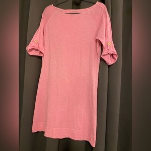 Pink Lilly Pulitzer dress, shows signs of wear with some marks